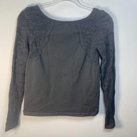 by ANTHROPOLOGIE SEAMLESS BOAT NECK CARBON GRAY TOP size m - Picture 1 of 7